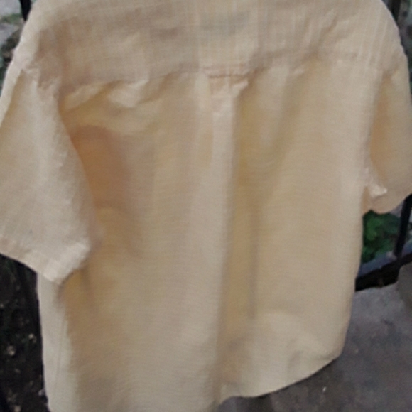 ORVIS Yellow Linen & Cotton Men's Casual Short-Sleeve Shirt Large - Picture 7 of 10